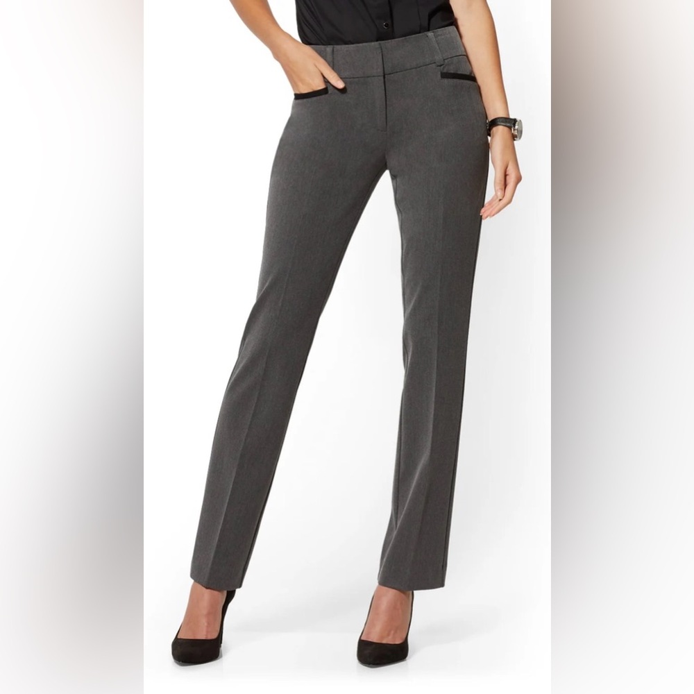 New York & Company Charcoal/ gray Straight Leg Pants Misses size 10